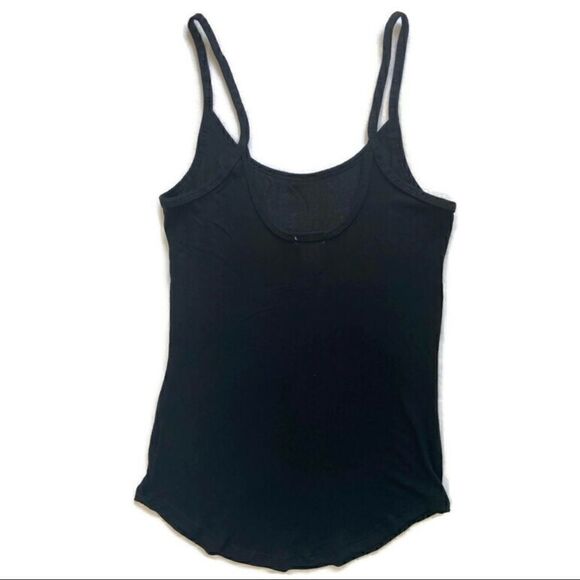 Hinge Black Skinny Strap Scoop Tank Top - Picture 2 of 7